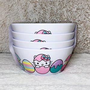 NEW! A Set of 4 Hello Kitty Easter Bowls - 5.75" Diameter